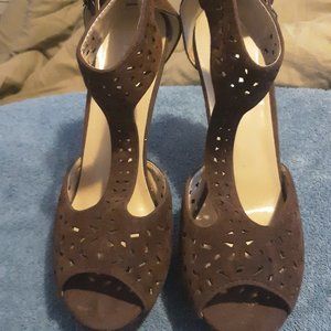Brown Suede Peep Toe Shoes by Delicacy Size 8 1/2 Ivetta-33